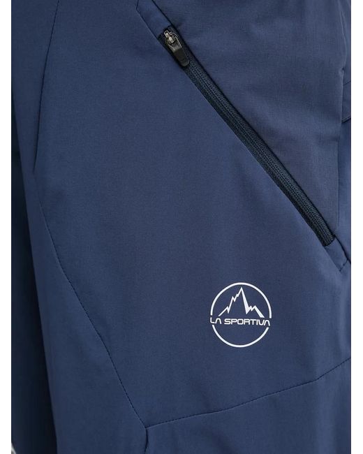 La Sportiva Blue Mantra Logo-Print Zip-Pocket Trousers
