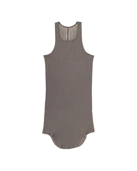 Rick Owens Gray Scoop -Neck Top for men