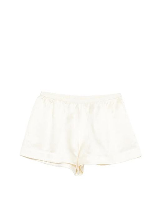 Soft Goat White Short À Taille Élastiquée