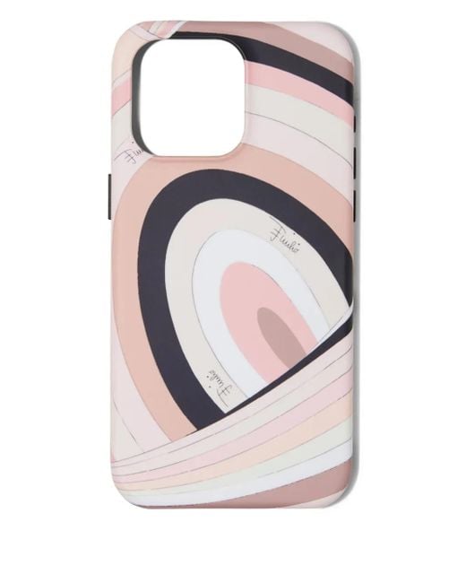 Emilio Pucci Pink Marmo-Print Iphone 16 Pro Max Case