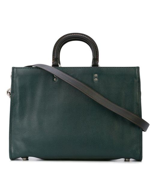 COACH Green Rogue Briefcase for men