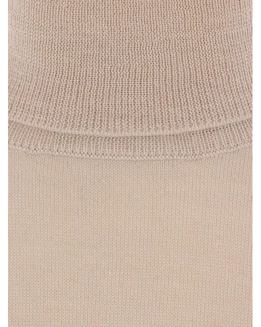 Max Mara White Turtleneck Ribbed-Trim Sweater