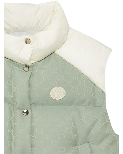 Chaleco con panel GG Gucci de color Green