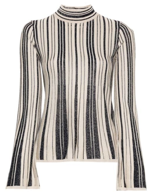 Zimmermann Black Metallic Knit Top