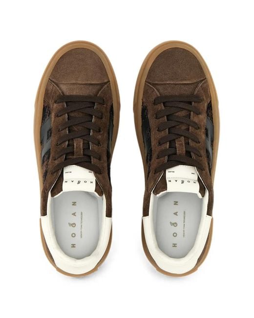 Hogan Brown Crosswind Sneakers