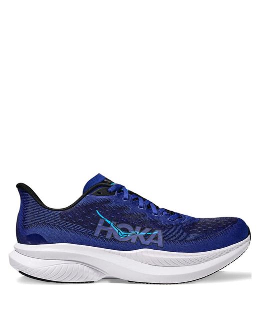 Hoka One One Blue Mach 6 Logo-Print Snekaers for men