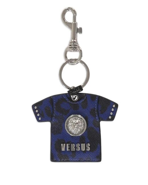 Versace Blue Medusa Head-Motif Keyring