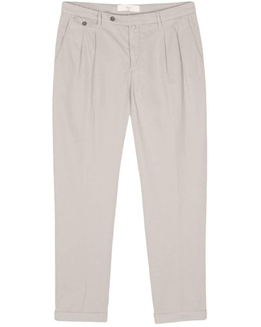 Pantalon droit à détail de plis Briglia 1949 pour homme en coloris White