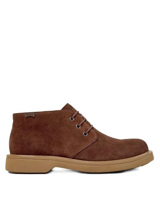 Camper Brown Normal Lace-Up Suede Boots for men