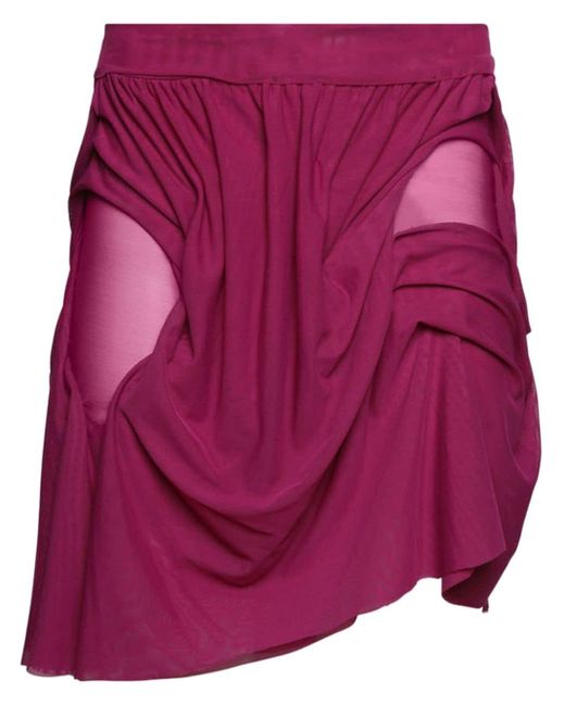 DI PETSA Purple Wetlook Mini Skirt