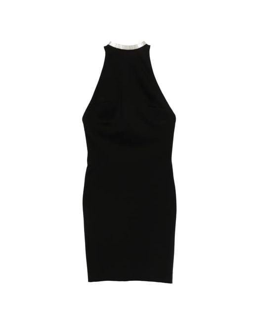 The Attico Black Halter-Neck Mini Dress
