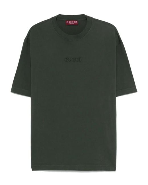 Gucci T-Shirt Mit Logo-Patch in Green für Herren