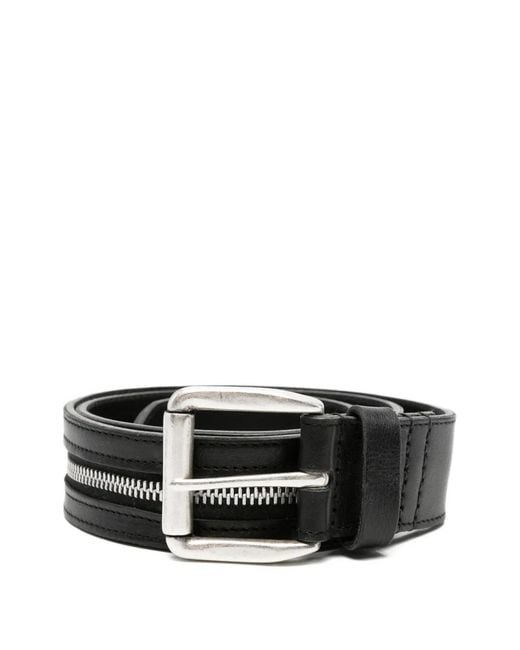 Our Legacy Black Zipped Leather Belt