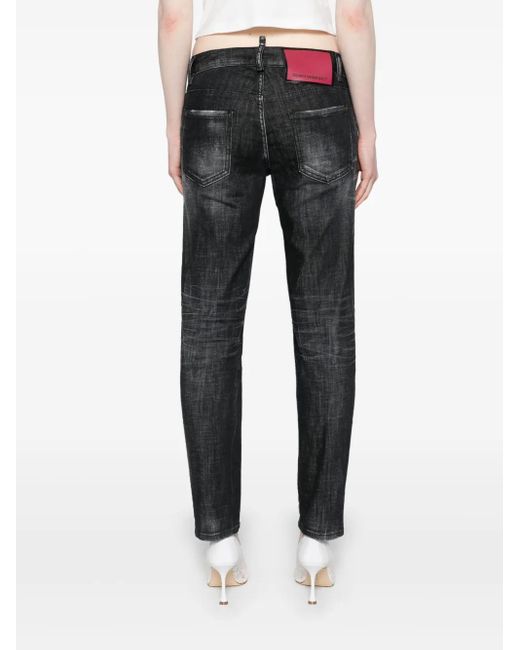 DSquared² Gray Jennifer Skinny Jeans