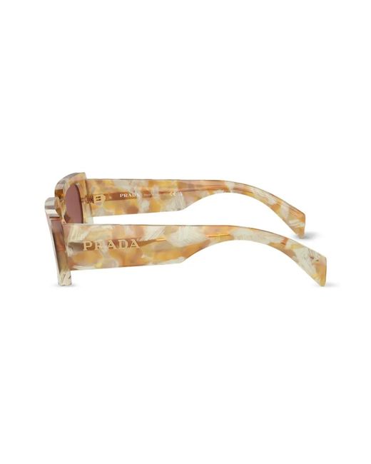 Prada Pink Prada Pr A07S Rectangle Frame Sunglasses