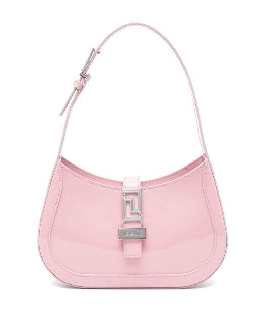 Versace Pink Small Greca Goddess Shoulder Bag