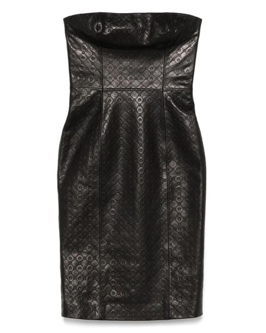 MARINE SERRE Black Minikleid Mit Monogramm