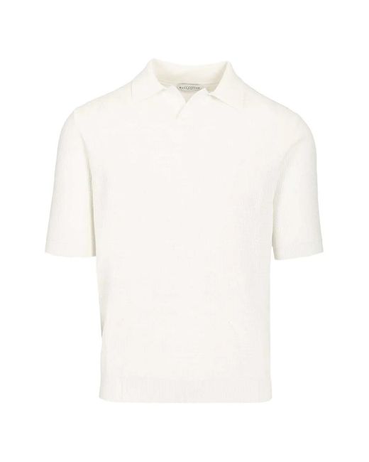 Ballantyne White Waffle-Knit T-Shirt for men