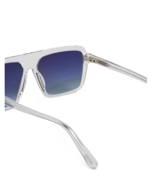 Tom Ford Blue Geometric-Frame Sunglasses for men