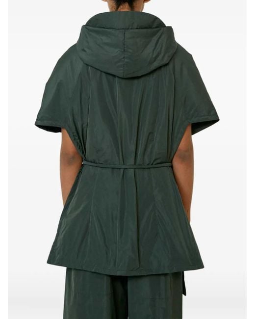 MEIMEIJ フーデッド ベルテッド ケープ Green