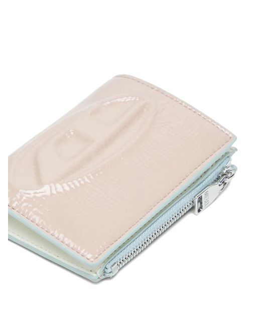 DIESEL Pink Embossed-Logo Zip-Fastening Wallet