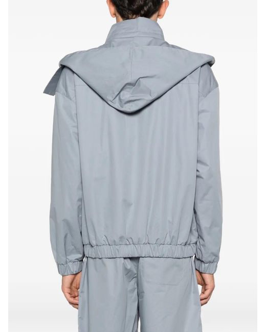 Rier Gray Zip Pocket Cotton Jacket for men