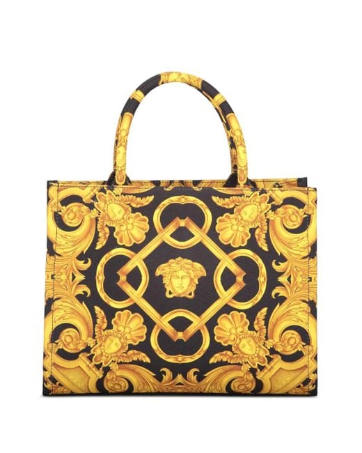 Bolso shopper Medusa Barocco Versace de color Metallic