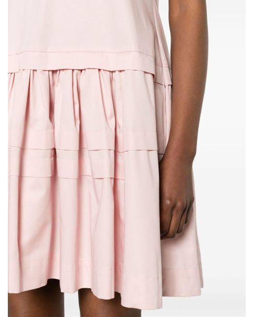 Molly Goddard Alexa Katoenen Midi-jurk in het Pink