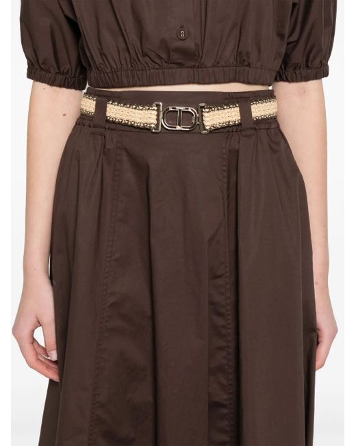 Twinset ベルテッド スカート Brown