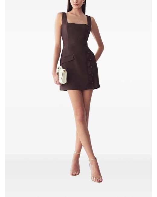 Willa Brown Button-Fastening Flap-Pocket Mini Dress