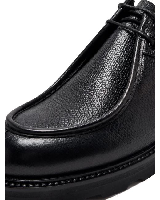 Brioni Black Textured-Leather Derby Shoes for men