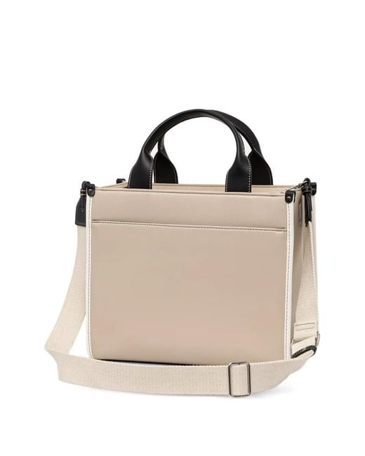 DKNY Natural Medium Hadlee Logo-Patch Tote Bag