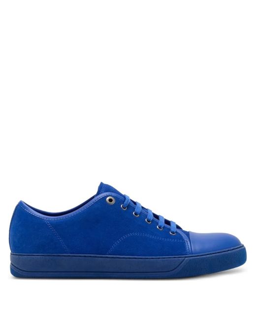 Lanvin Blue Lace-Up Toe-Cap Sneakers for men