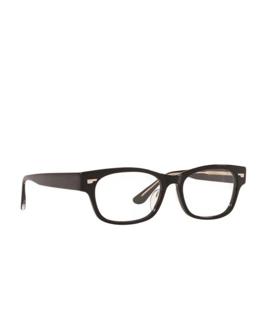 Oliver Peoples Black Denton Rectangle Glasses for men
