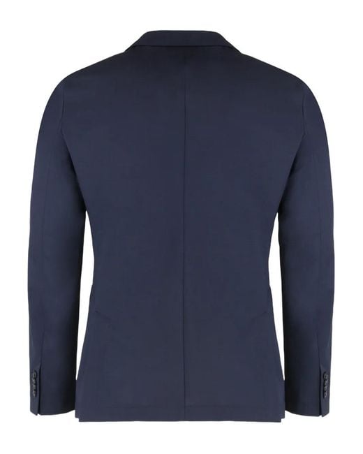 Boss Blue Double-Breasted Buttoned Blazer for men
