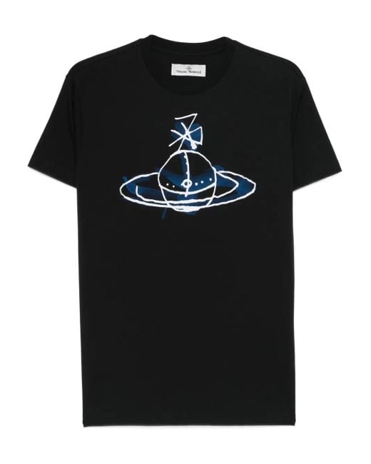 Vivienne Westwood Black Orb-Print T-Shirt