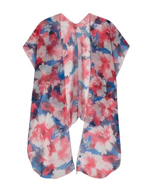 Patrizia Pepe Red Floral-Print Scarf