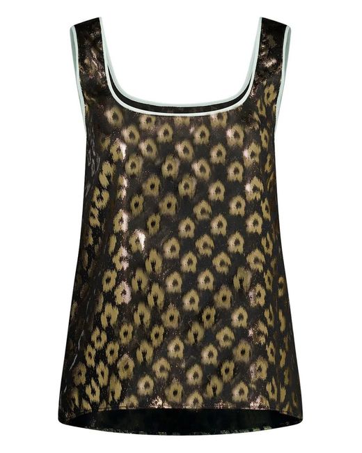 Top De Seda Estampado LaDoubleJ de color Black
