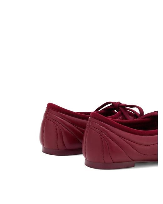 JW PEI Red Ballerines Erika À Lacets