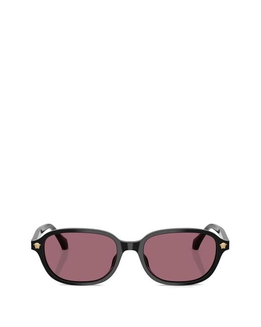 Versace Pink Rectangle-Frame Sunglasses