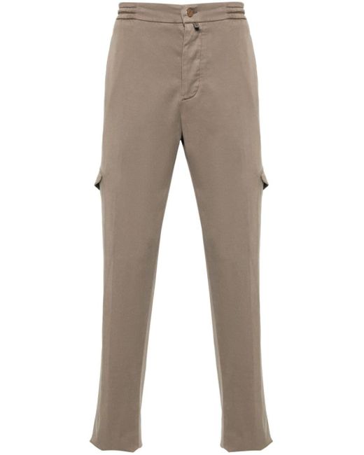 Pantaloni affusolati con coulisse di Kiton in Gray da Uomo