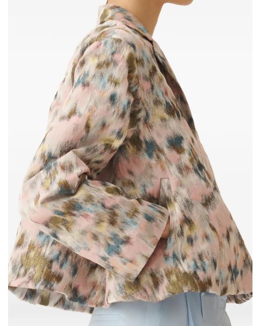 Fabiana Filippi Natural Floral Buttoned Jacket