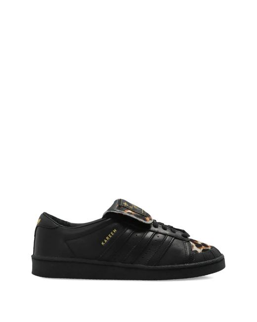 Adidas Black Jabbar Low Leopard-Print Sneakers