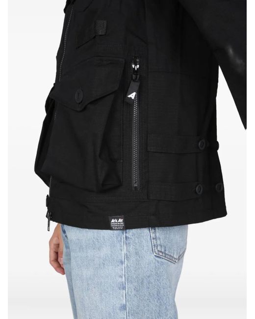 ArkAir Black Zip Pocket Shirt for men