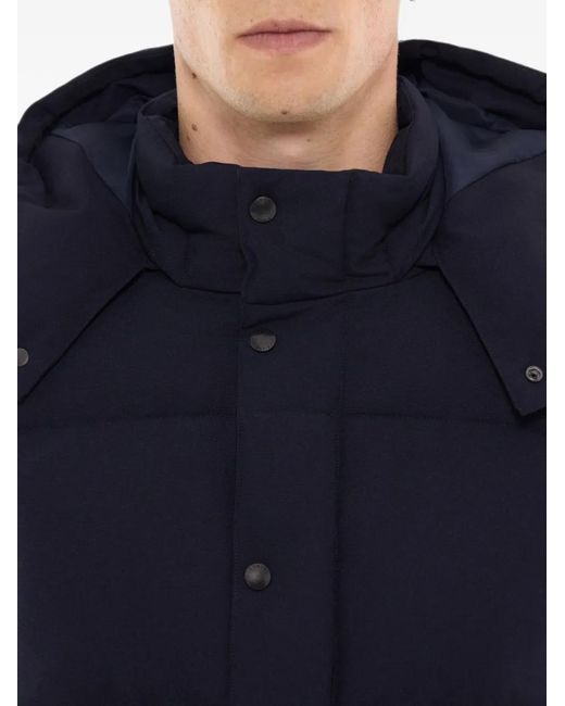 Fursac Blue Hooded Padded Jacket for men