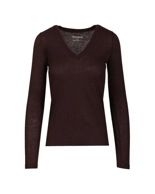 Al Duca D'aosta Purple Long-Sleeve V-Neck T-Shirt