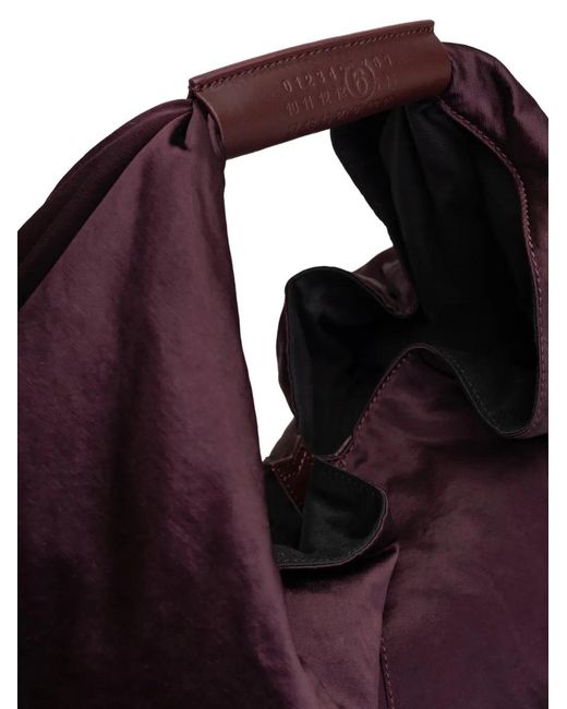 Maison Margiela Purple Triangle Draped Tote Bag