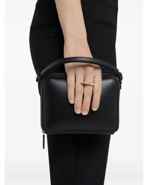 Courreges Metallic Ring Mit Kristallen