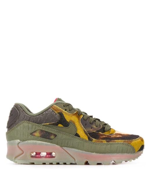 Nike Green Air Max 90 Animal Print Sneakers