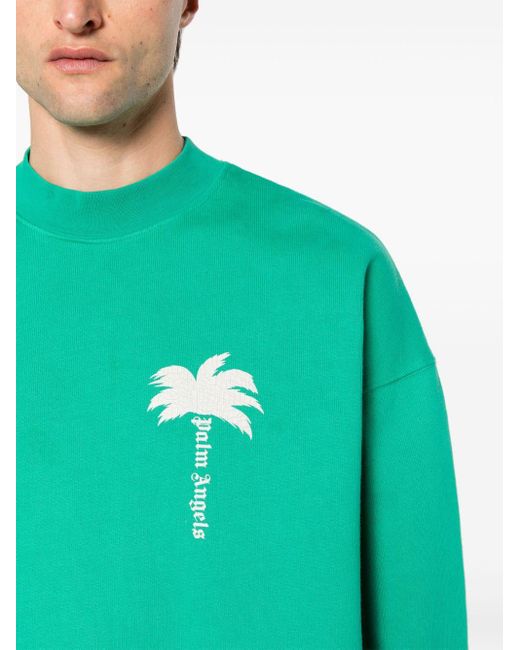 Palm Angels The Palm Sweatshirt aus Baumwolle in Green für Herren
